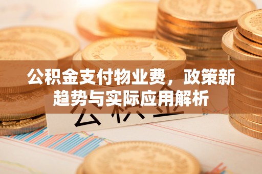 清城公积金支付物业费，政策新趋势与实际应用解析
