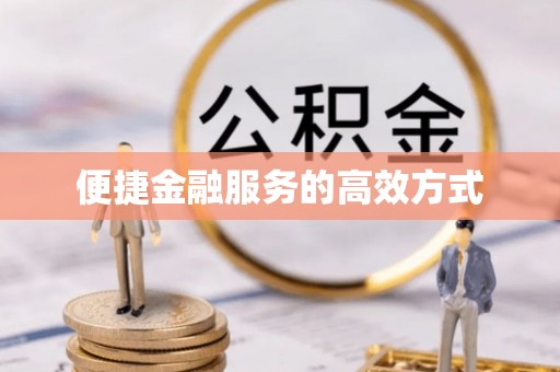 清城便捷金融服务的高效方式